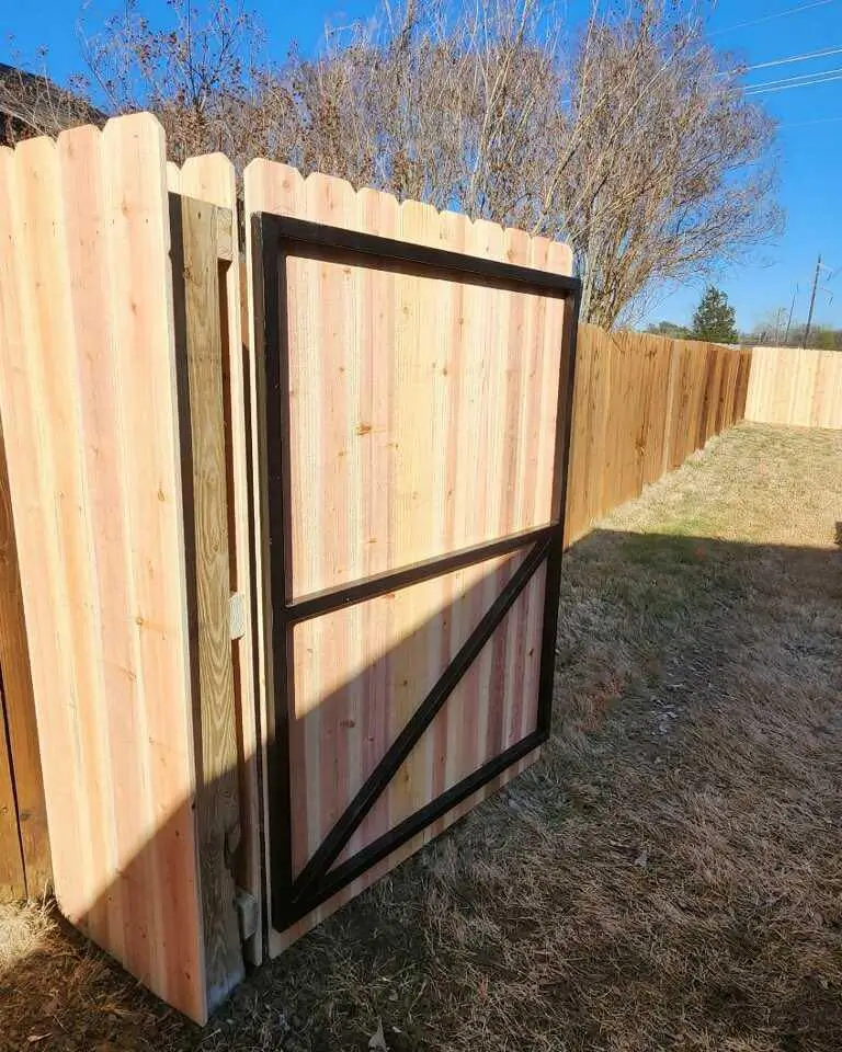 Wood Fence and Gate 